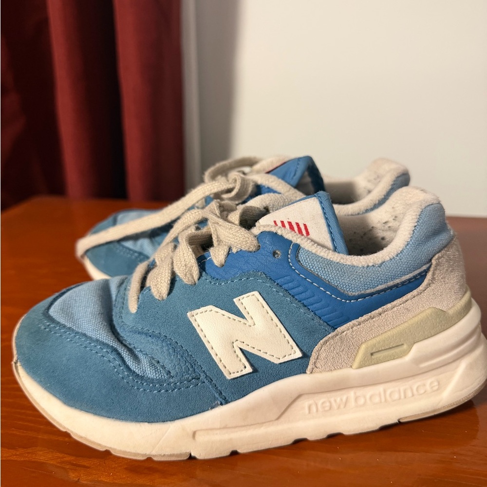 New Balance Blue and Light Gray Kids Sneaker